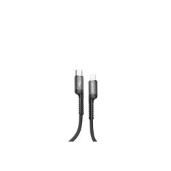 USB-C til Lightning Ladekabel Oprulleligt Sort Rixus RXUC17L