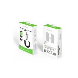 Rixus USB-A til USB-C kabel retractable Sort RXUC17AC