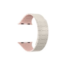 Apple Watch rem magnetisk Hvid/ Pink Silikone 42mm