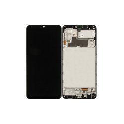 Samsung Galaxy M32 M325F Sk�rm med ramme Sort Display og Digitizer Service Pack