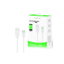 Rixus USB-C kabel 2m Hvid RXU82C