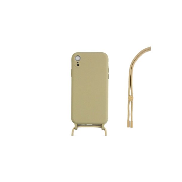 iPhone XR Cover TPU Guld Halsrem