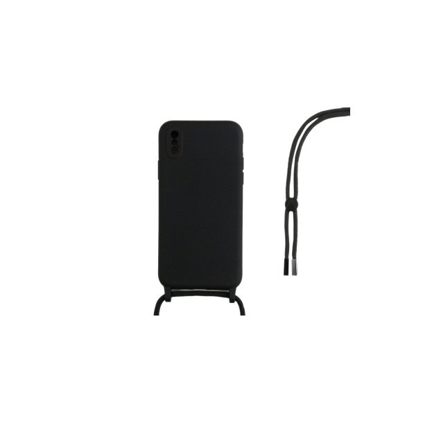 iPhone X / iPhone XS Cover TPU Sort Halsrem