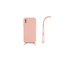 iPhone X / iPhone XS Cover TPU Pink Halsrem