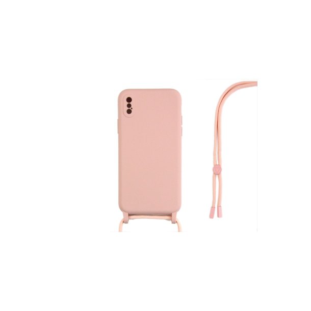 iPhone X / iPhone XS Cover TPU Pink Halsrem