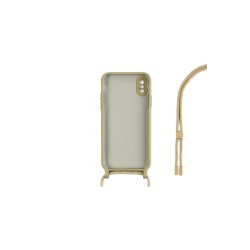 iPhone X / iPhone XS Cover TPU Guld Halsrem