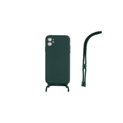 iPhone 12 Mini Cover TPU M�rk gr�n Halsrem