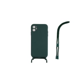 iPhone 12 Mini Cover TPU M�rk gr�n Halsrem