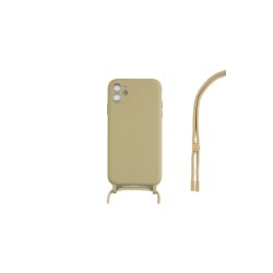 iPhone 12 Mini Cover TPU Guld Halsrem