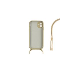 iPhone 12 Mini Cover TPU Guld Halsrem