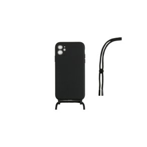 iPhone 12 Mini Cover TPU Sort Halsrem