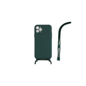 iPhone 11 Pro Cover TPU M�rk gr�n Halsrem