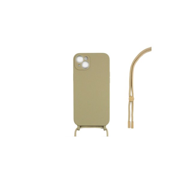 iPhone 14 Plus Cover TPU Guld Halsrem