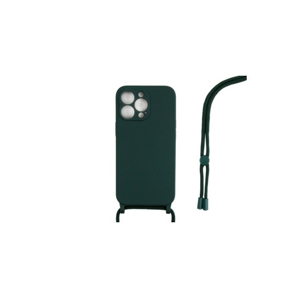 iPhone 13 Pro Cover TPU M�rk gr�n Halsrem