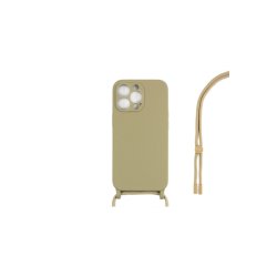 iPhone 13 Pro Cover TPU Guld Halsrem
