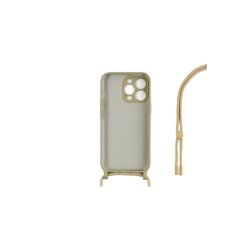 iPhone 13 Pro Cover TPU Guld Halsrem