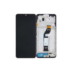 Xiaomi Poco C65 / Xiaomi Redmi 13C Sk�rm med ramme Sort 4G Display og Digitizer Service Pack
