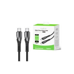 Rixus USB-C til USB-C kabel braided 30cm Sort RXUC37C