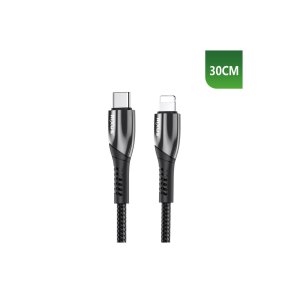 Rixus USB-C til Lightning kabel 30cm Sort RXUC37L