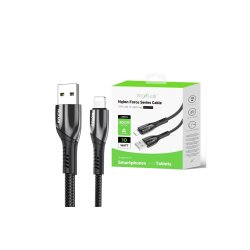 Rixus USB-A til Lightning kabel 30cm Sort RXUC37AL