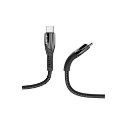 Rixus USB-C til USB-C kabel braided 2m Sort RXUC38C