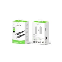 Rixus USB-C til USB-C kabel braided 2m Sort RXUC38C