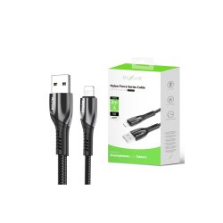 Rixus USB-A til Lightning kabel 2m Sort RXUC38AL
