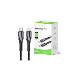 Rixus USB-C til USB-C kabel braided 3m Sort RXUC39C