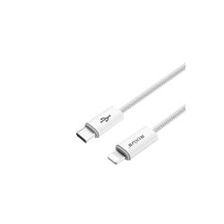 Rixus USB-C til Lightning kabel braided 1.8m Hvid RXUC08L
