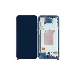 Samsung Galaxy A35 A356B Sk�rm OLED med ramme Navy Display og Digitizer Soft-OLED
