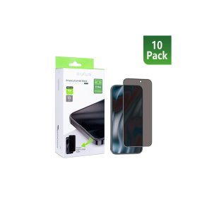 iPhone 17 Pro h�rdet glas Curved Edge Privacy Full Curved Edge 10-pack R�d