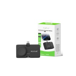 Rixus 4500mAh powerbank Sort