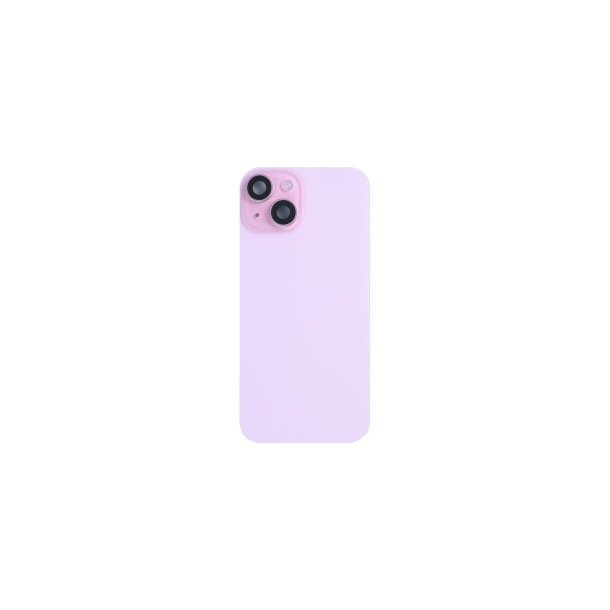 Bagglas til iPhone 15 med NFC Forst�rret Kameraramme Pink Pulled