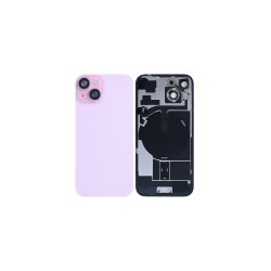 Bagglas til iPhone 15 med NFC Forst�rret Kameraramme Pink Pulled