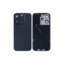 Bagglas til iPhone 15 Pro med NFC Forst�rret Kameraramme Sort Titanium Pulled