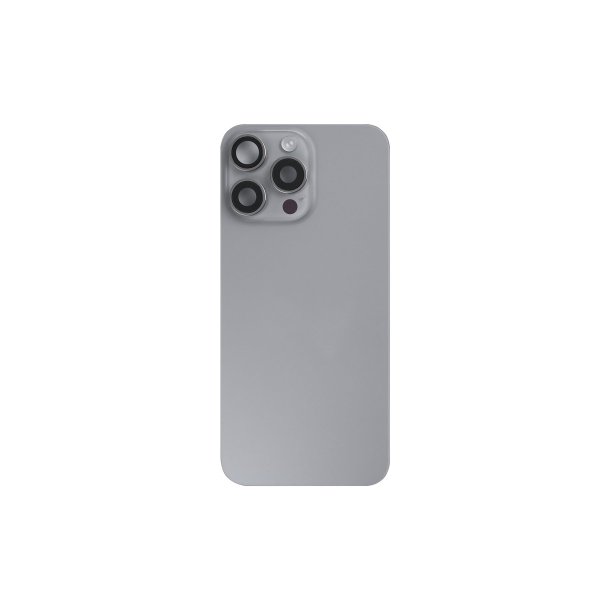 Bagglas til iPhone 15 Pro Max med NFC Forst�rret Kameraramme Natural Titanium Pulled