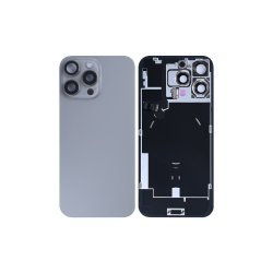 Bagglas til iPhone 16 Pro Max med NFC Forst�rret Kameraramme Natural Titanium Pulled