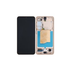 Samsung Galaxy S25 S931B Sk�rm med ramme Guld Display og Digitizer Pre-Assembled