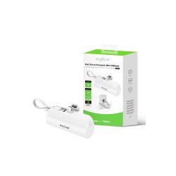 Rixus 5000mAh powerbank Hvid