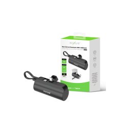 Rixus 5000mAh powerbank Sort