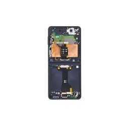 Samsung Galaxy Z Flip7 Sk�rm med ramme Sort Display og Digitizer Service Pack
