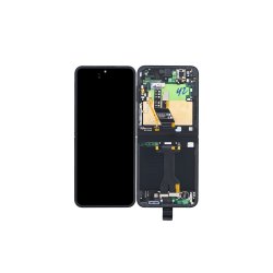 Samsung Galaxy Z Flip7 FE Sk�rm med ramme Sort Display og Digitizer Service Pack