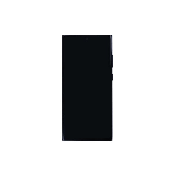 Sk�rm til Samsung Galaxy S23 Ultra S918B Soft-OLED med Ramme Sort