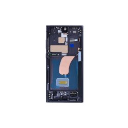 Sk�rm til Samsung Galaxy S23 Ultra S918B Soft-OLED med Ramme Sort