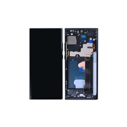Samsung Galaxy Note 20 Ultra 5G N986B / Samsung Galaxy Note 20 Ultra N985F Sk�rm OLED med ramme Sort 5G Display og Digitizer Soft-OLED