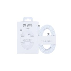 USB-C til USB-C kabel 180cm Hvid Retail Box
