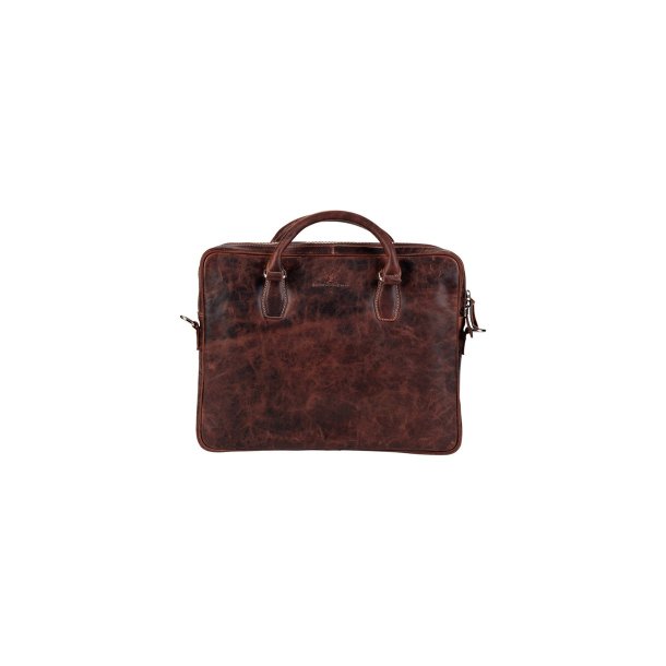 LB1004BR laptop taske L�der Brun 14 inch