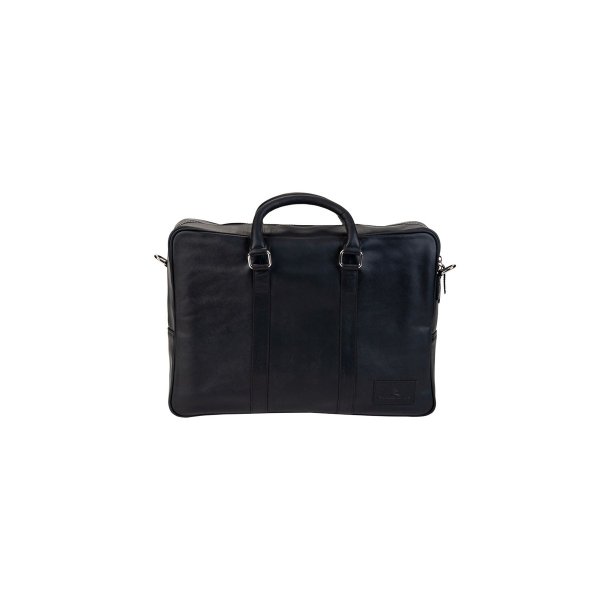 OB1003BK laptop taske L�der Sort