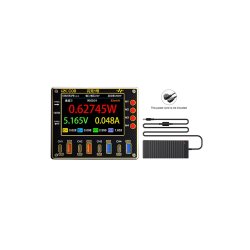 i2C 8-Port Oplader 140W med Str�madapter Sort C08-2
