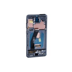 Samsung Galaxy S20 5G G981F Sk�rm OLED med ramme Gr� 5G Display og Digitizer Soft-OLED